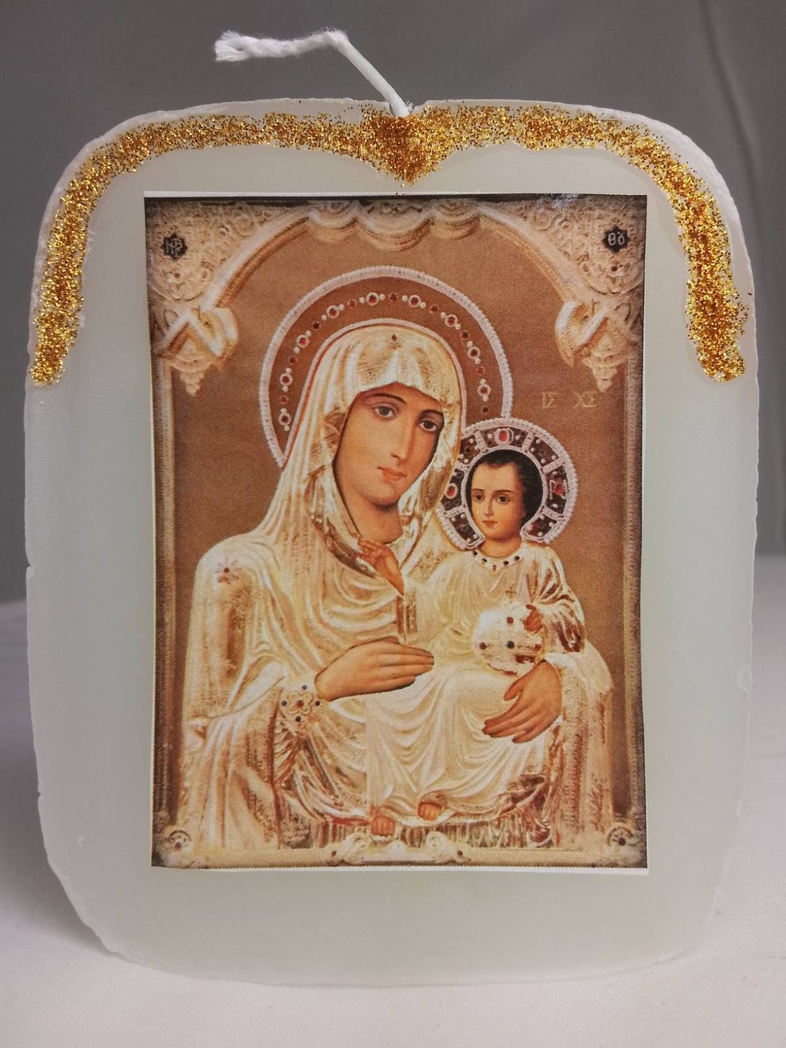 Handmade religious candle
