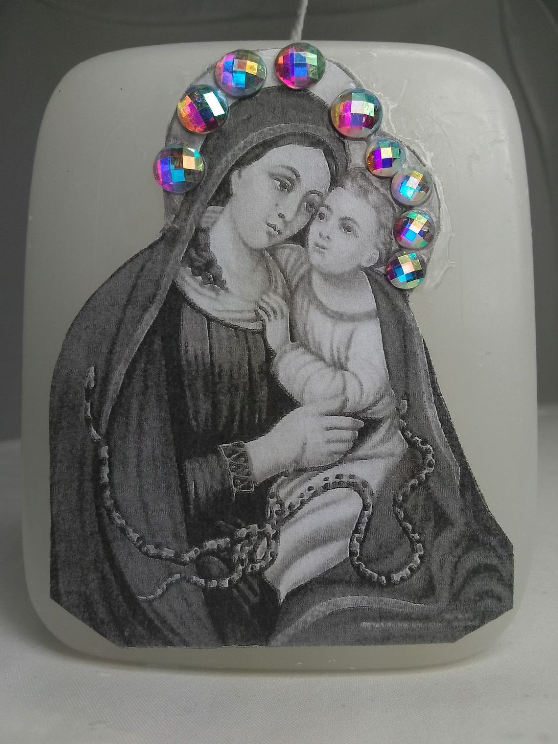 Handmade religious candle