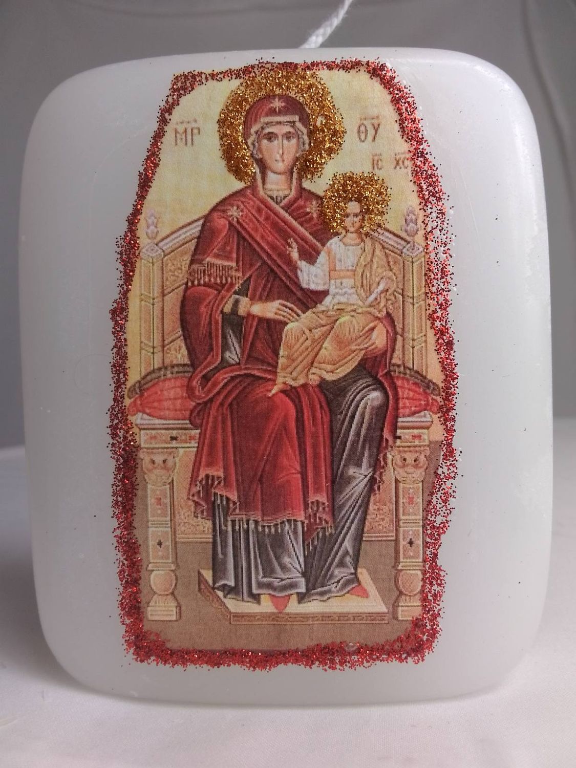 Handmade religious candle