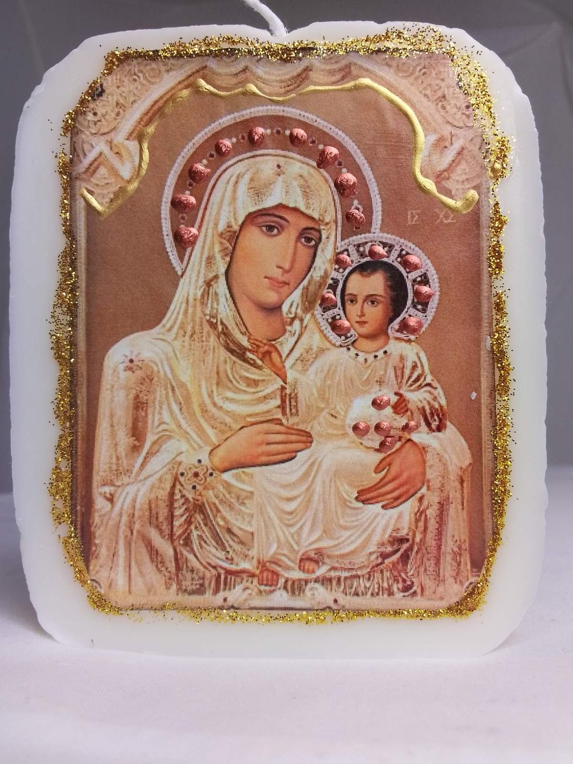 Handmade religious candle