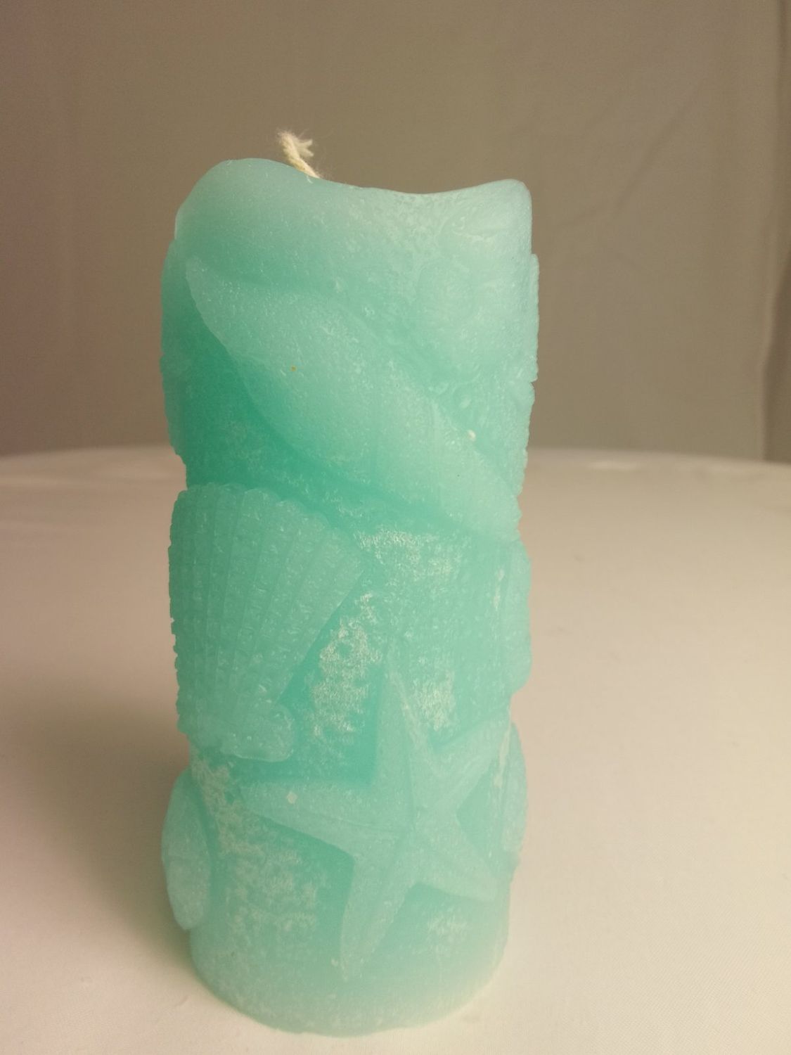 Handmade sea theme candle