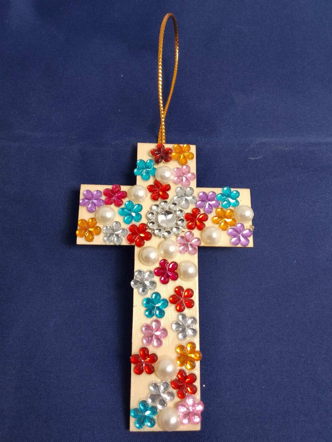 Handmade wooden cross 11x7cm