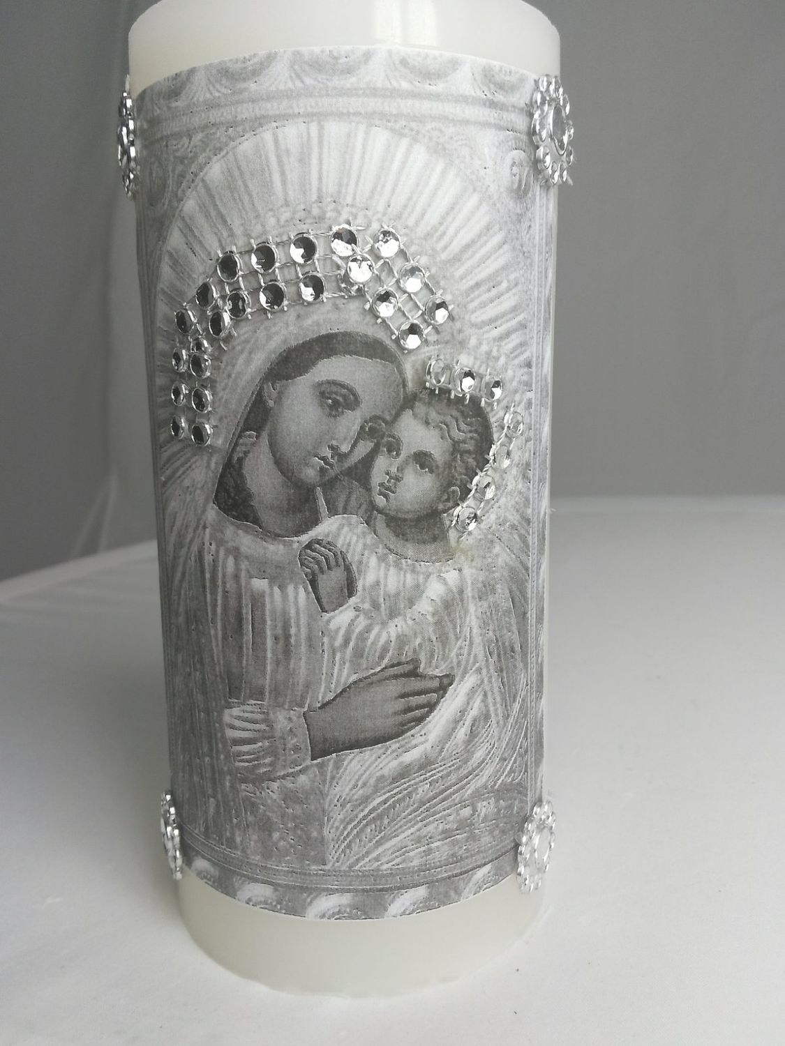 Handmade religious candle