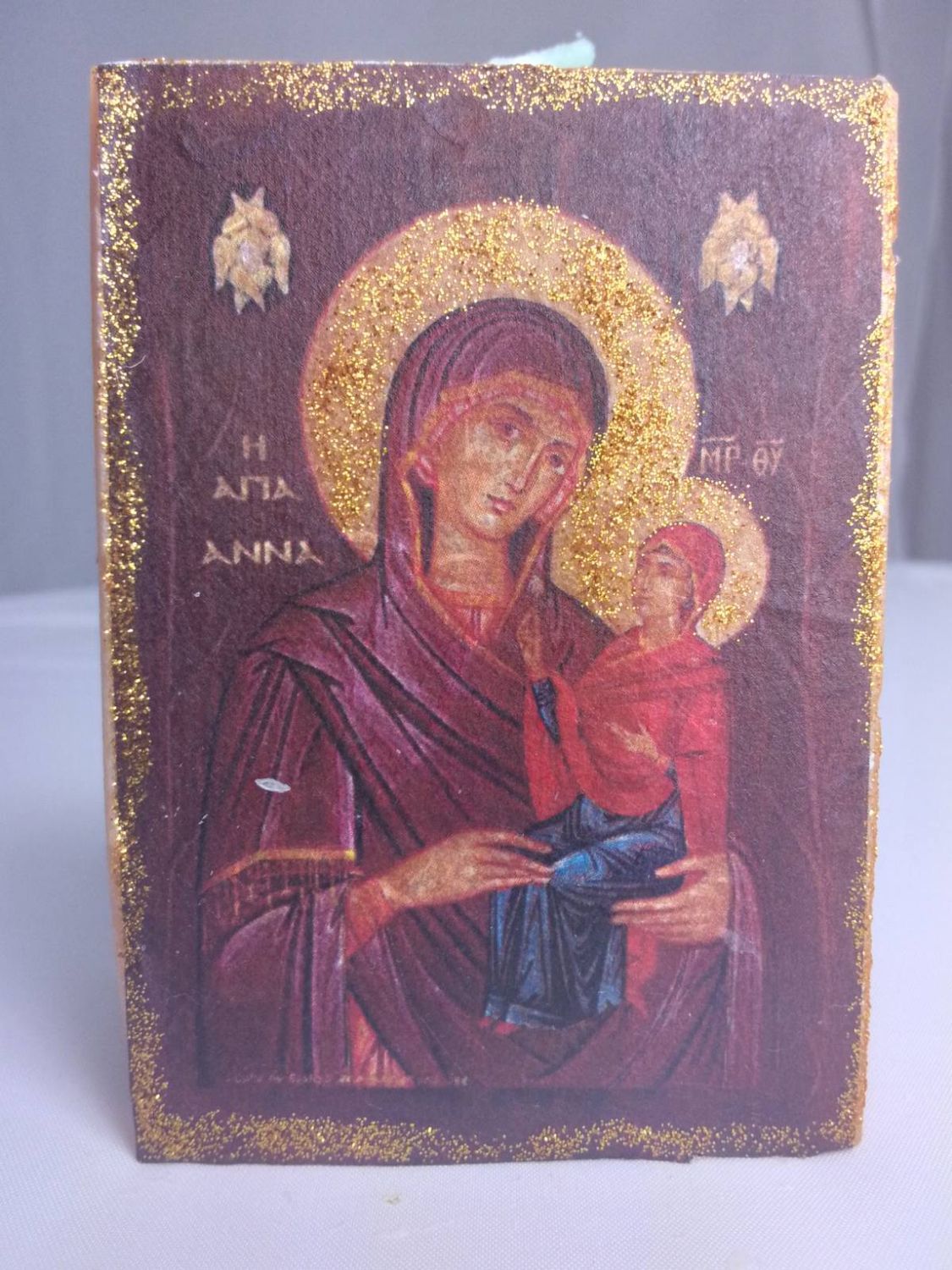 Handmade religious candle