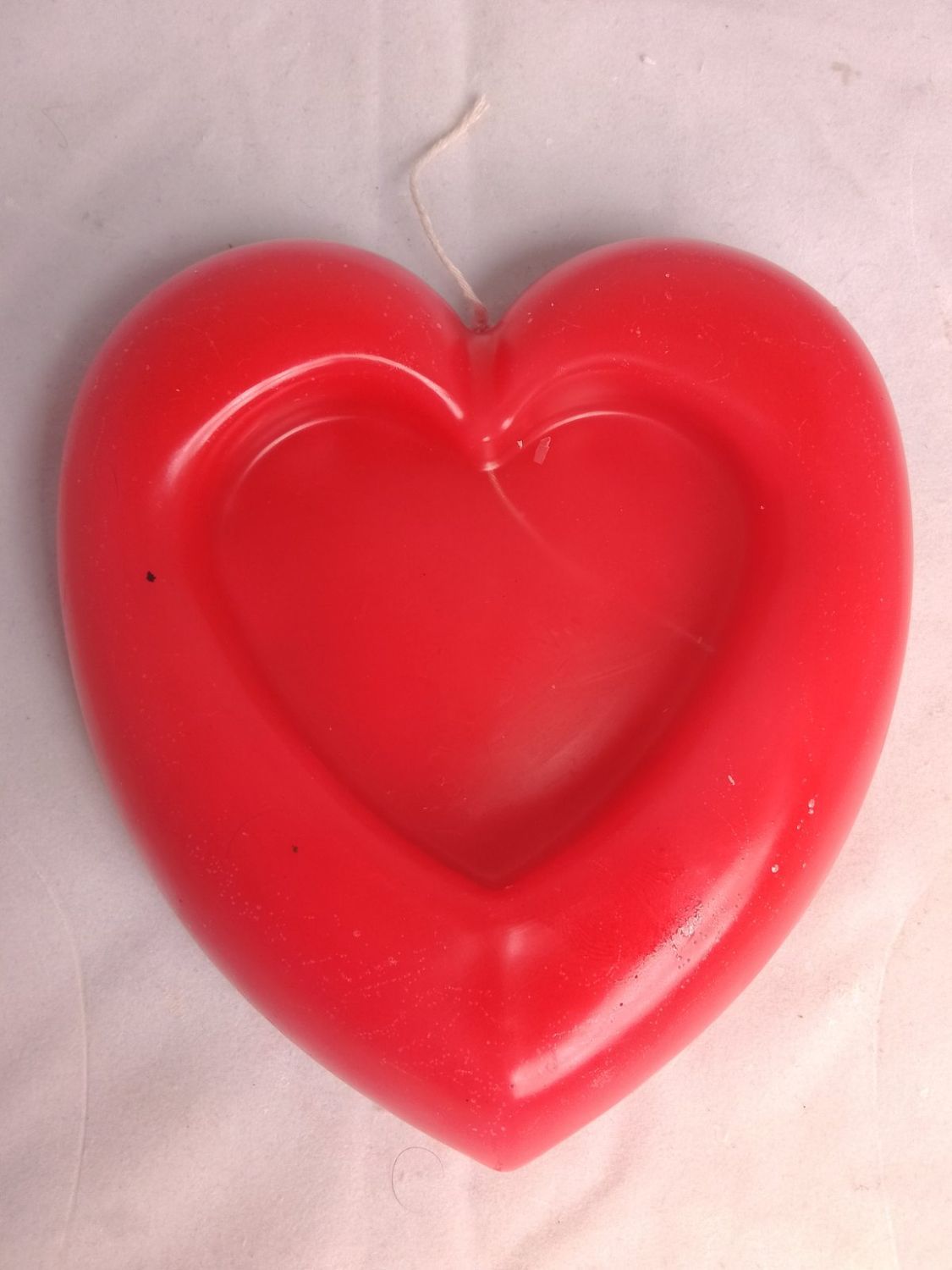 Handmade big heart candle