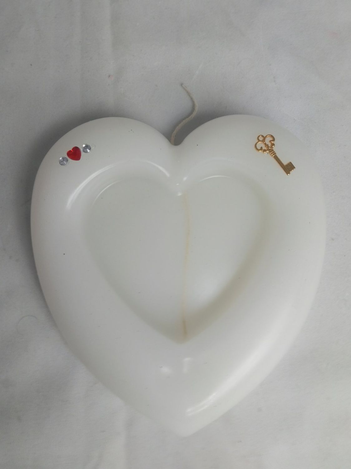 Handmade big heart candle