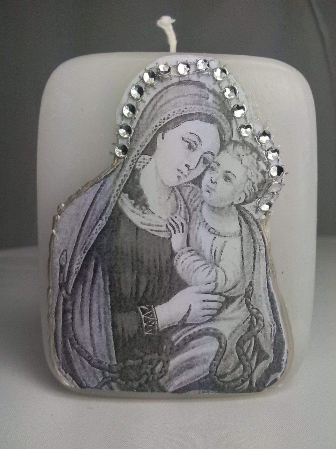 Handmade religious candle