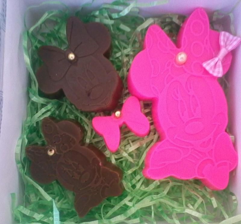Handmade minnie mouse glycerin soaps gift box
