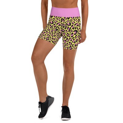 Yellow Leopard Shorts