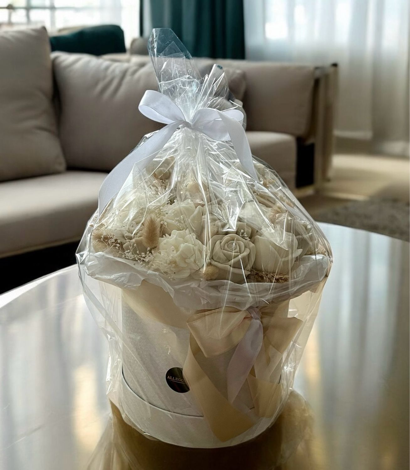 FLOWER BOX L - BEIGE