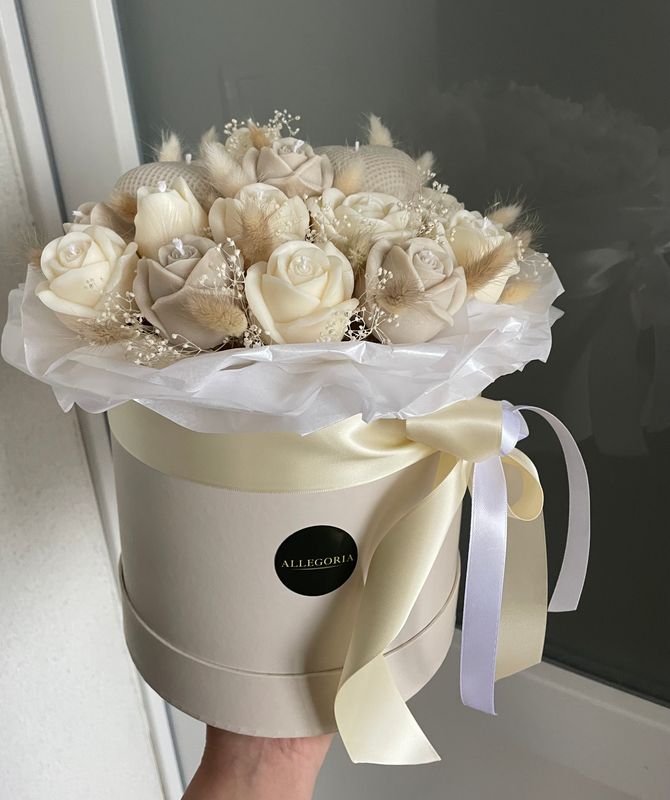 FLOWER BOX L - BEIGE