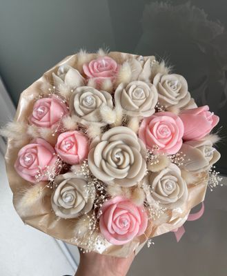 FLOWER BOX M - ROSE / BEIGE