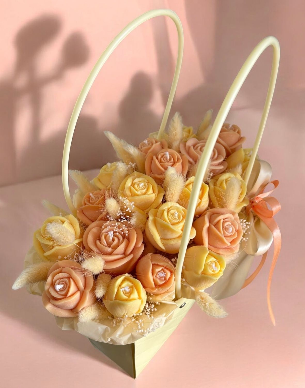 FLOWER BOX L - SPRING BAG APRICOT
