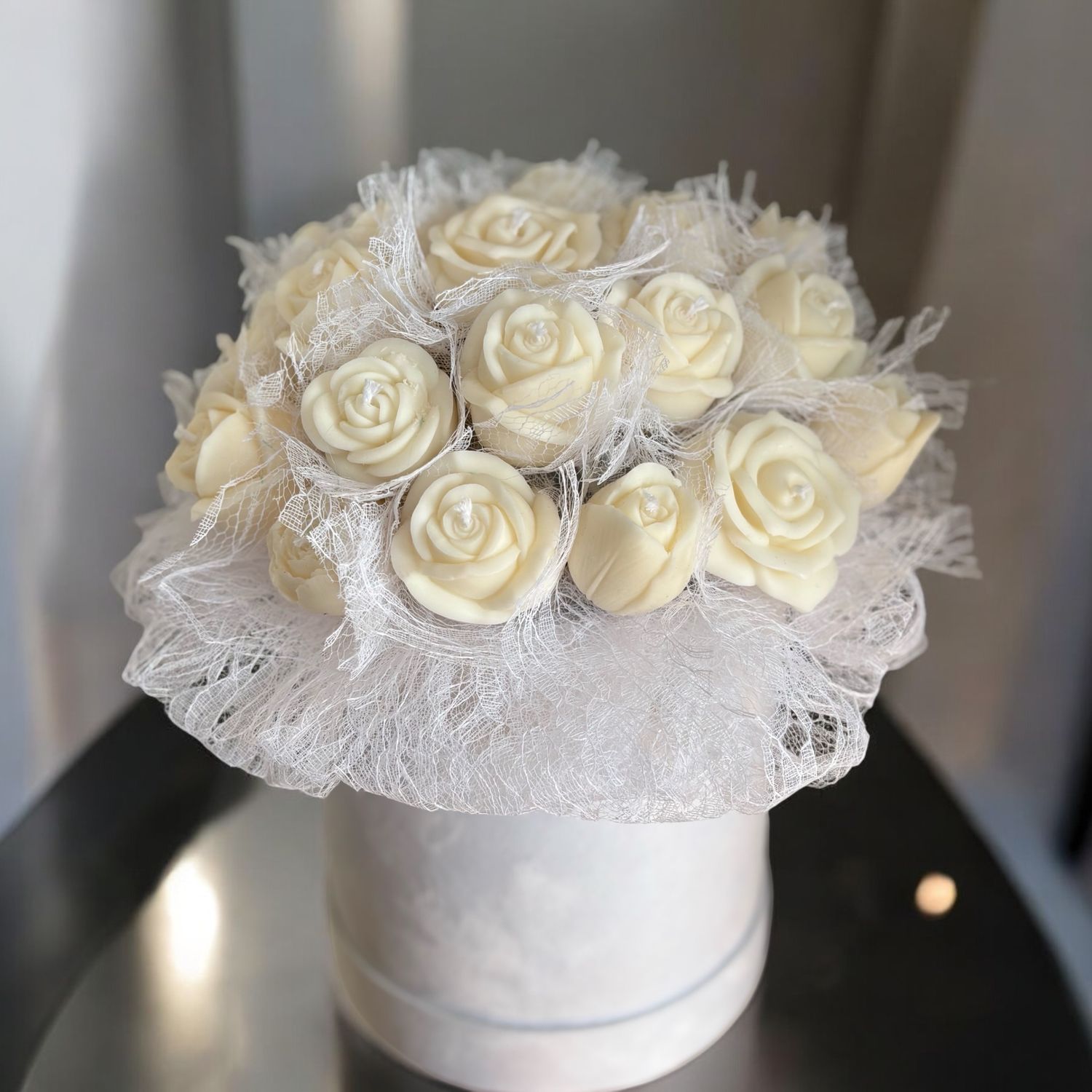 FLOWER BOX L - WHITE LACE