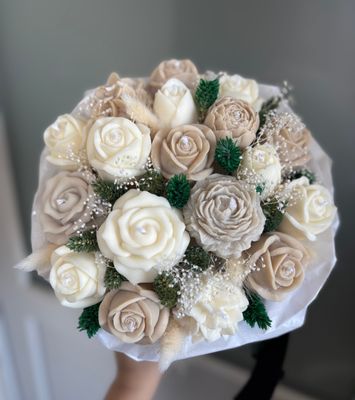 FLOWER BOX L - BEIGE/GREEN