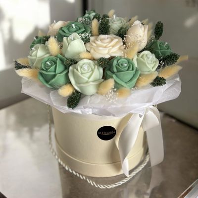 FLOWER BOX L - VANILLA / GREEN