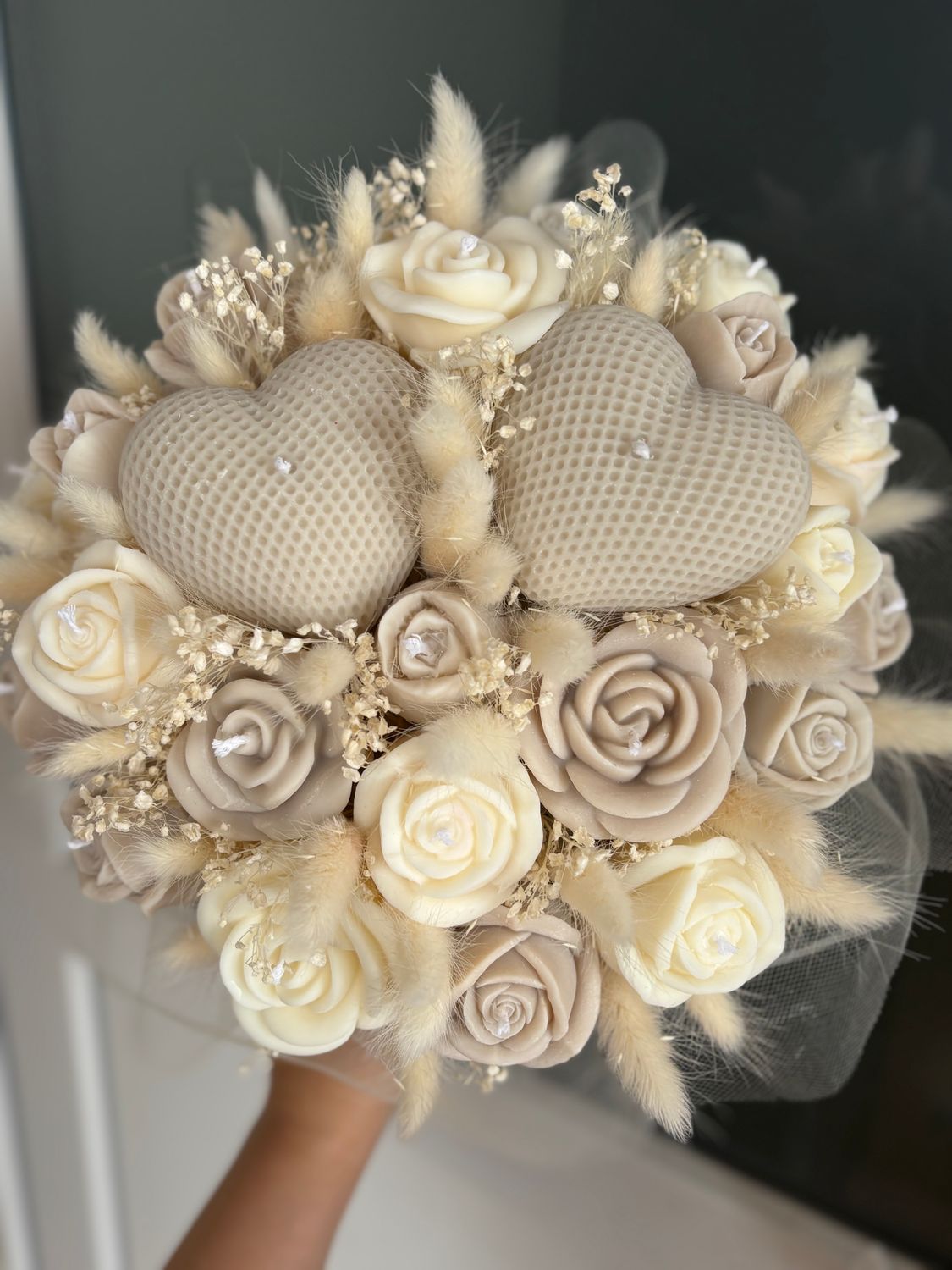 FLOWER BOX L - BEIGE TIL