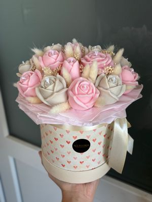 FLOWER BOX M - ROSE BEIGE