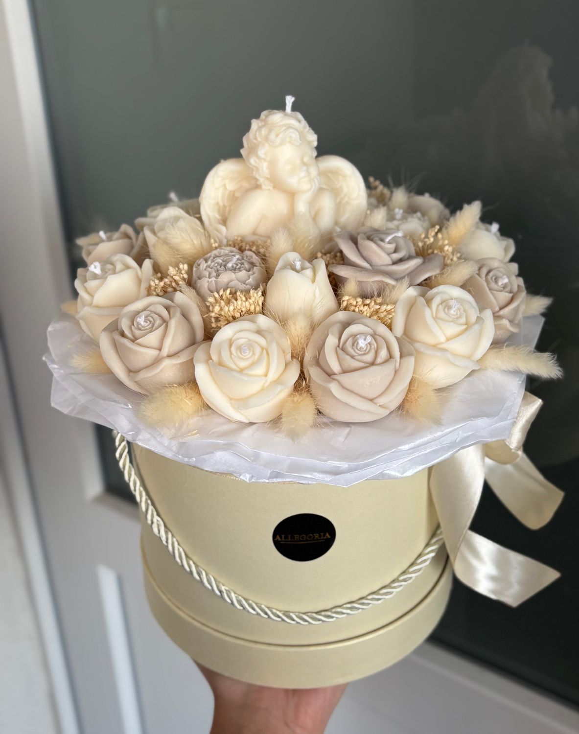 FLOWER BOX L - ANGEL BEIGE