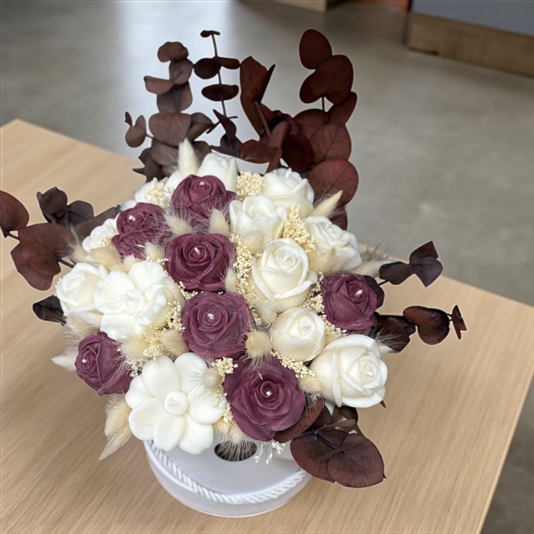 FLOWER BOX - BURGUNDY