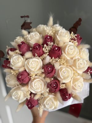 FLOWER BOX - BURGUNDY