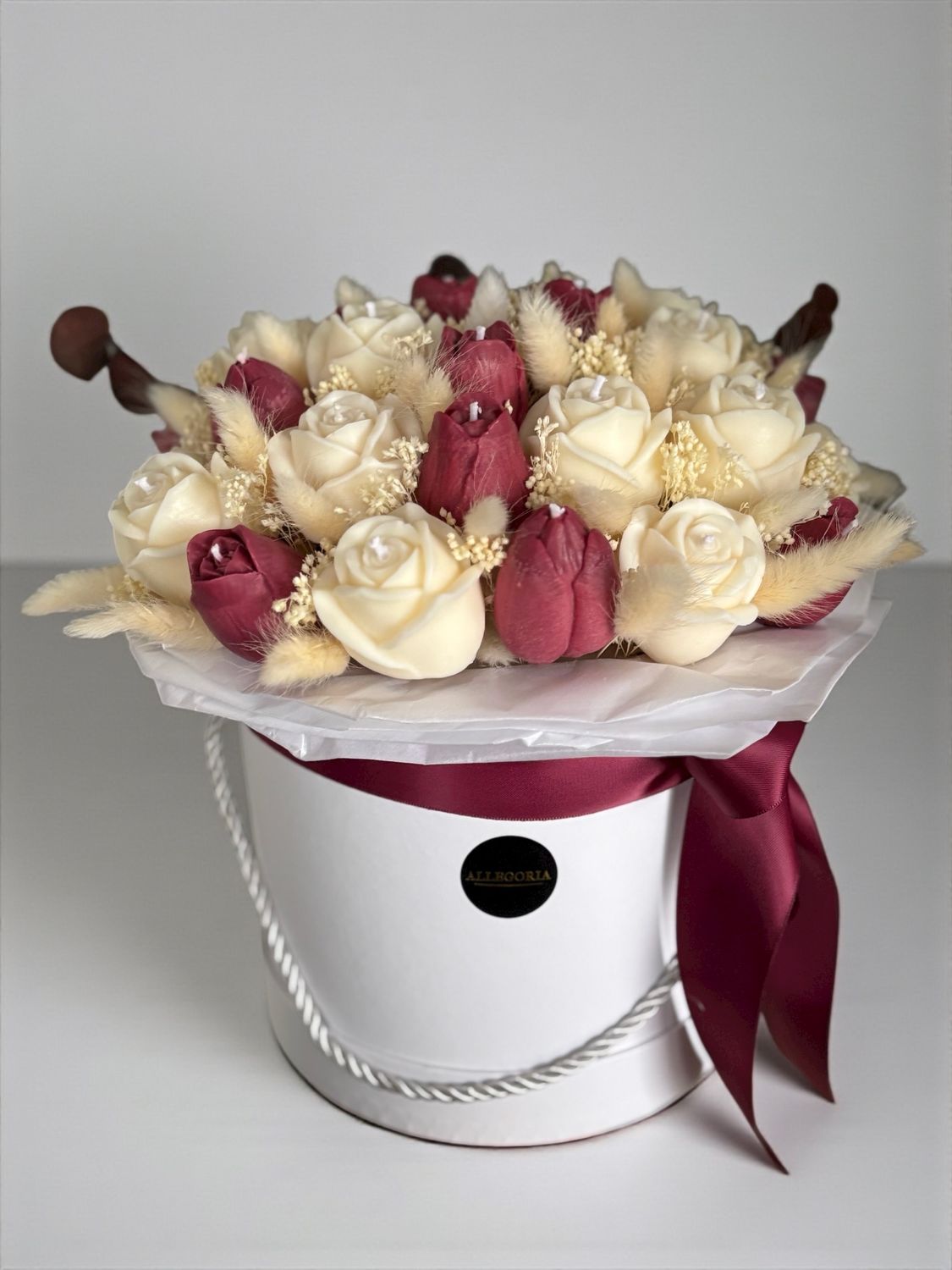 FLOWER BOX - BURGUNDY