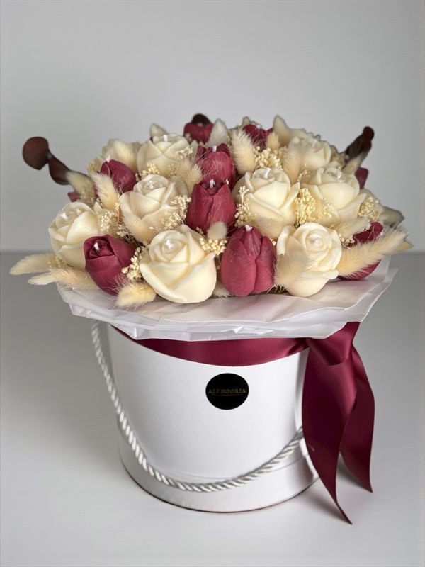 FLOWER BOX - BURGUNDY