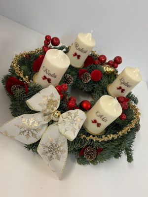 Adventski vjenčić GLOW RED