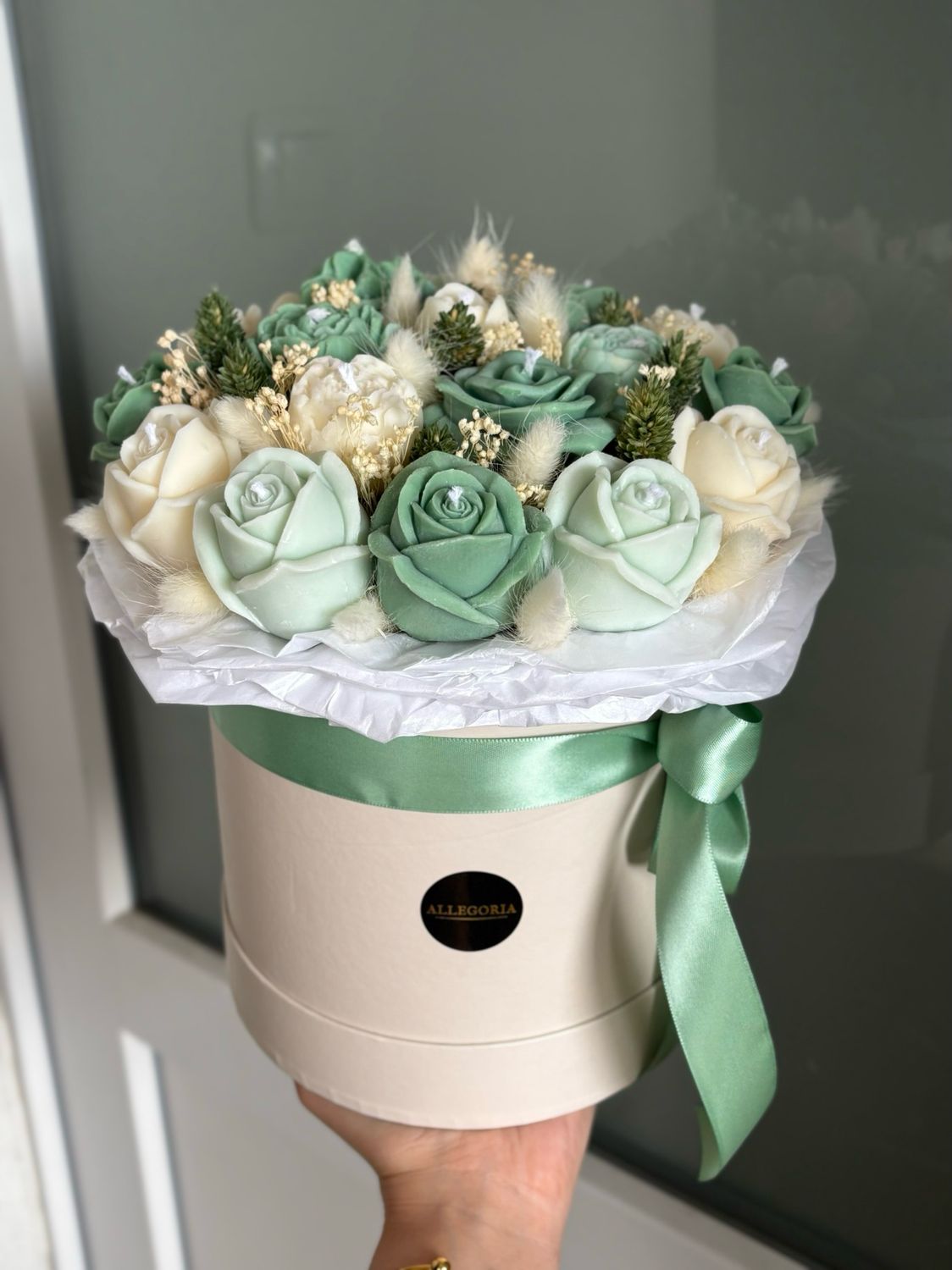 FLOWER BOX L - VANILLA / GREEN