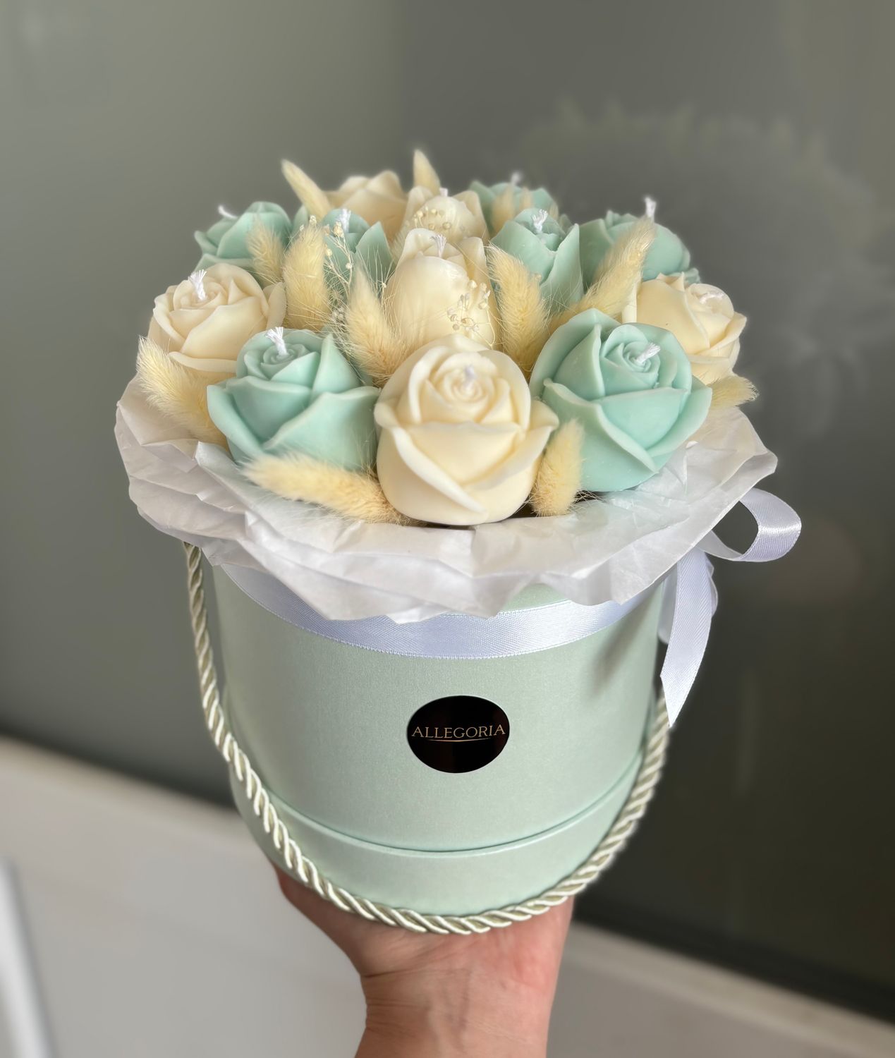 FLOWER BOX S - PISTACHIO