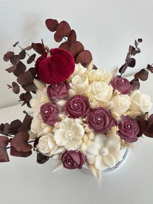 FLOWER BOX L - BURGUNDY