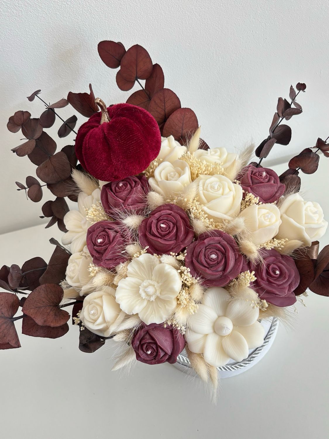 FLOWER BOX L - BURGUNDY