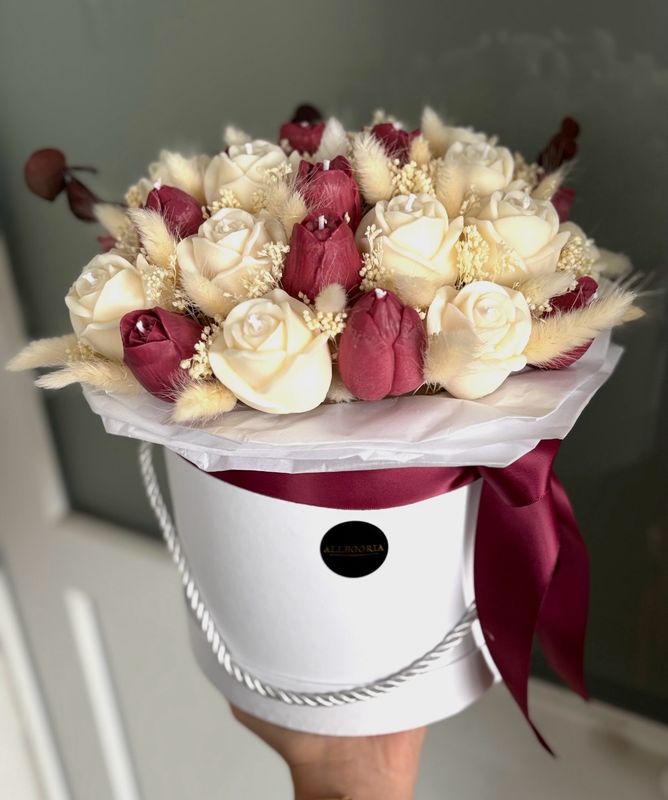 FLOWER BOX - BURGUNDY