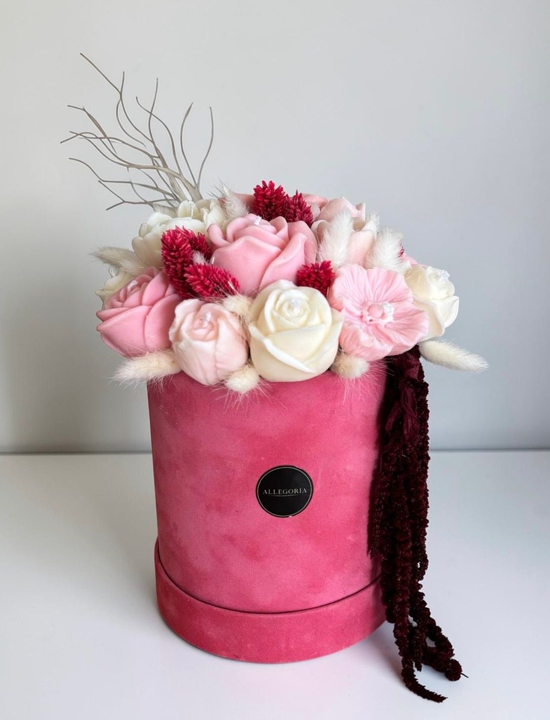 FLOWER BOX M - VELVET PINK