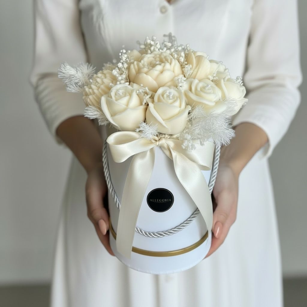 FLOWER BOX M - GENTLY WHITE