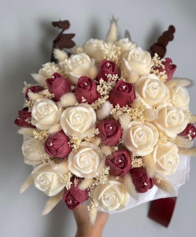 FLOWER BOX XL - BURGUNDY
