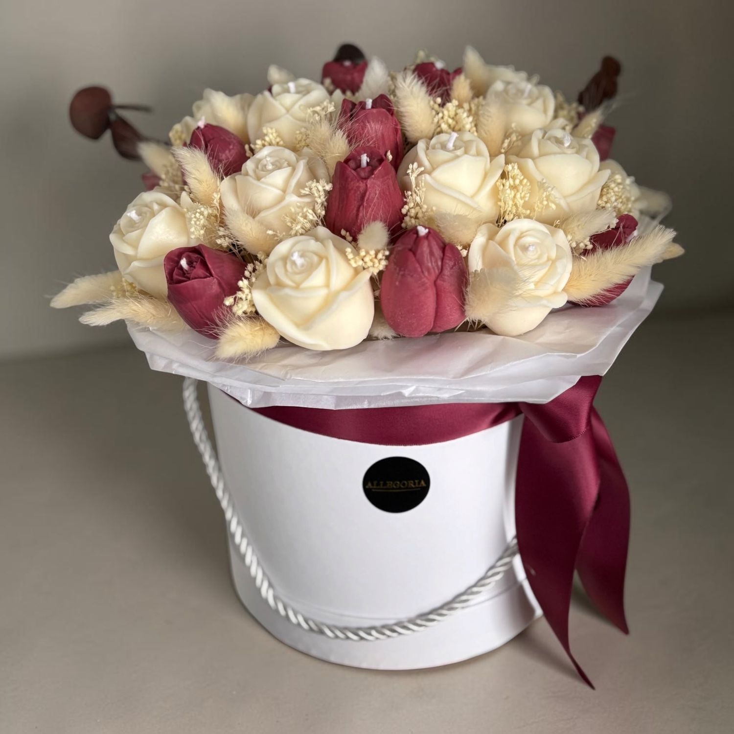 FLOWER BOX XL - BURGUNDY