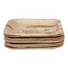 Fiesta Compostable Palm Leaf Plates Square 200mm (Pack of 100)