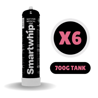 6 Smartwhip Tanks - 700g Black Edition