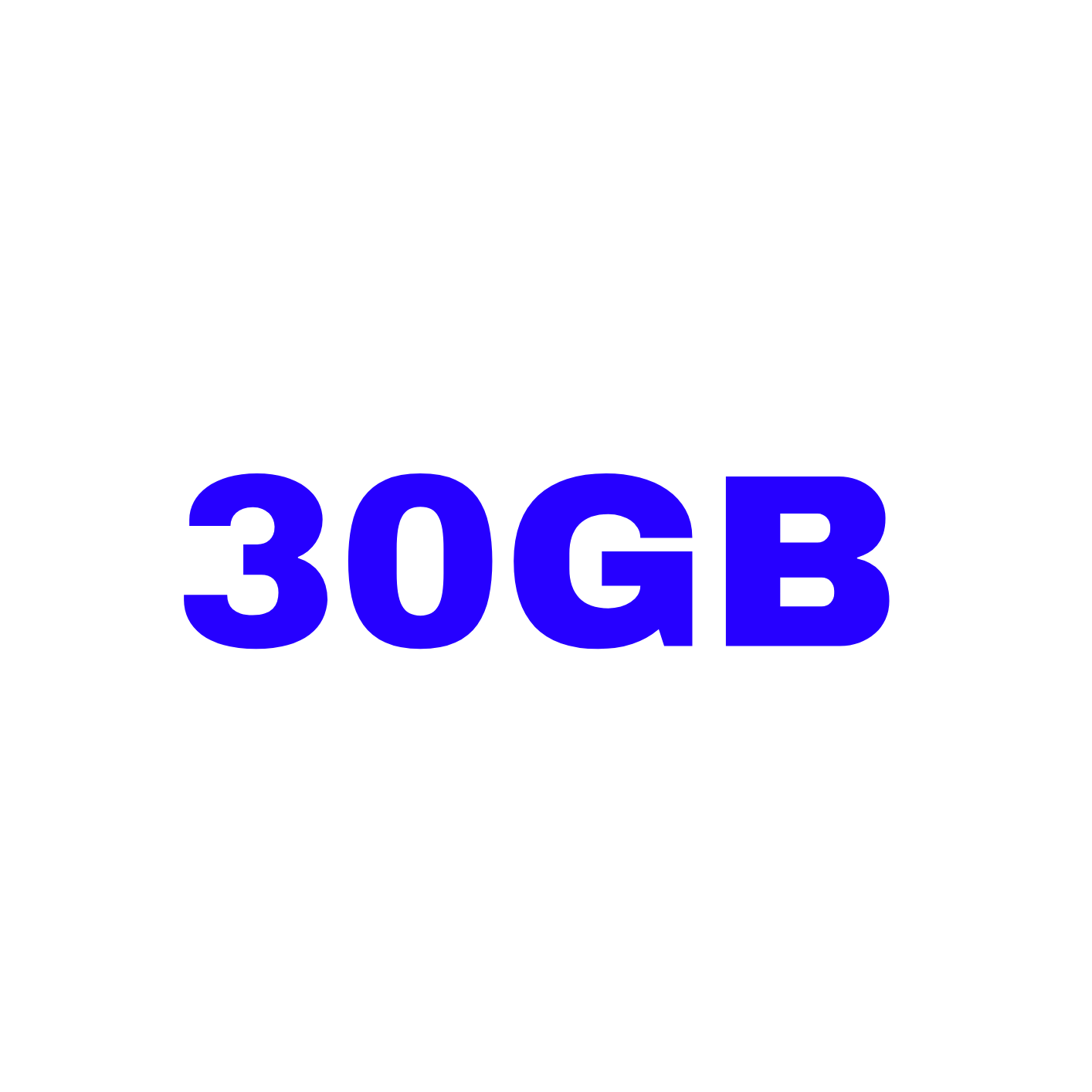 30GB for 30days