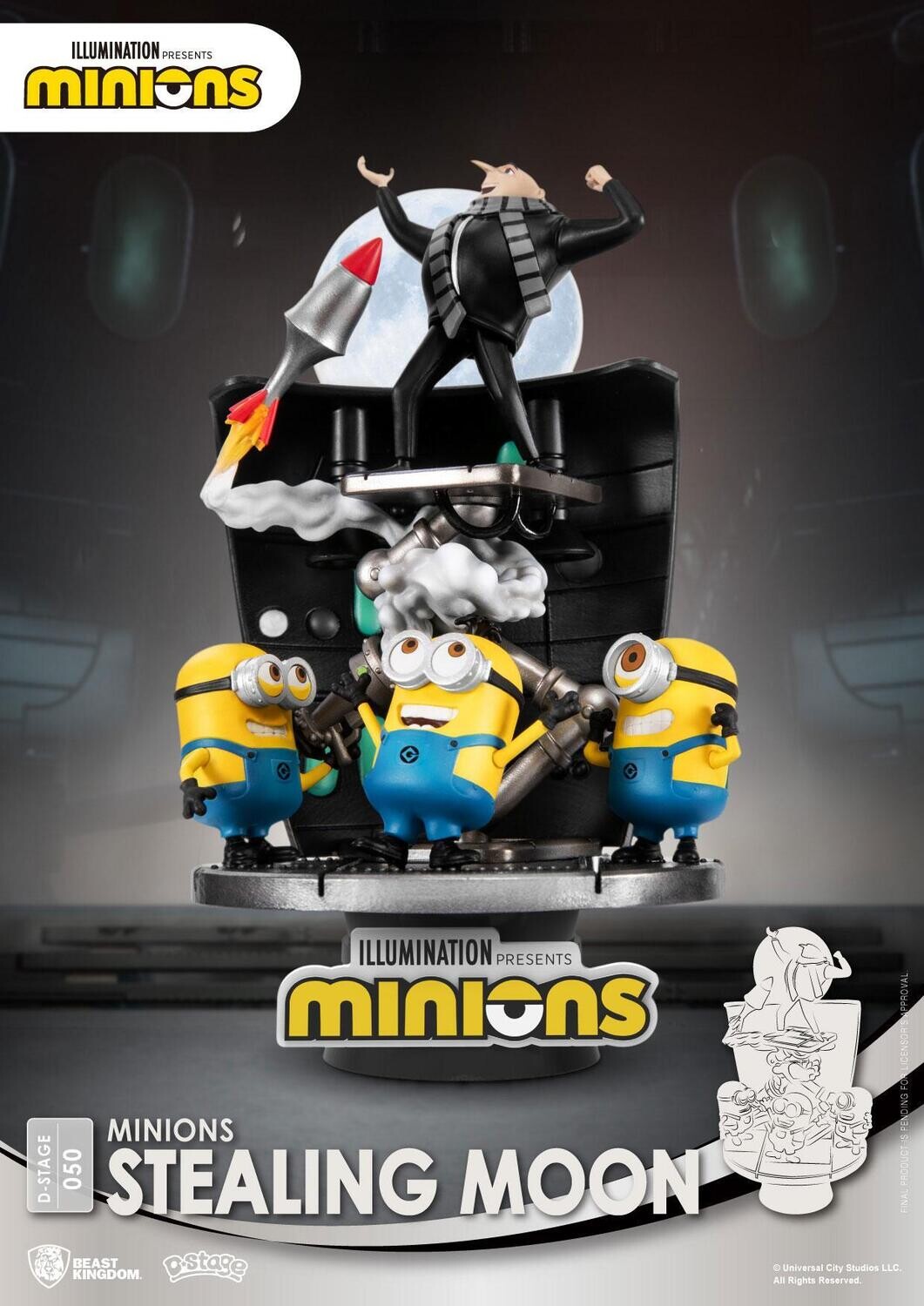 MINIONS - Stealing Moon - Diorama D-Stage 15cm