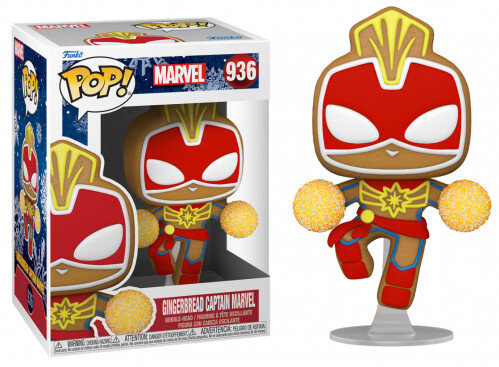 MARVEL - Bobble Head POP N° 936 - Gingerbread Captain Marvel