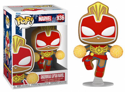 MARVEL - Bobble Head POP N° 936 - Gingerbread Captain Marvel