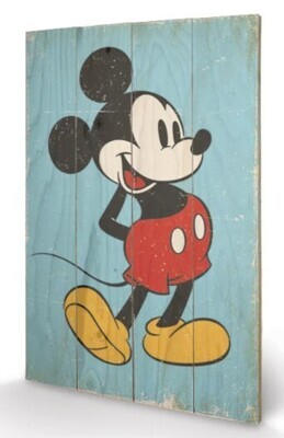 DISNEY - Mickey Mouse Retro - Impression sur bois 40x59cm