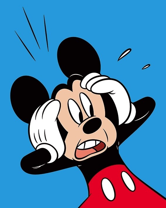 DISNEY - Canvas 40X40 '18mm' - Mickey Mouse Framed