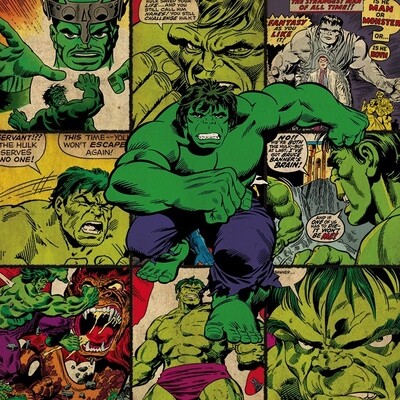 MARVEL COMICS - Canvas 40X40 '18mm' - Hulk Squares