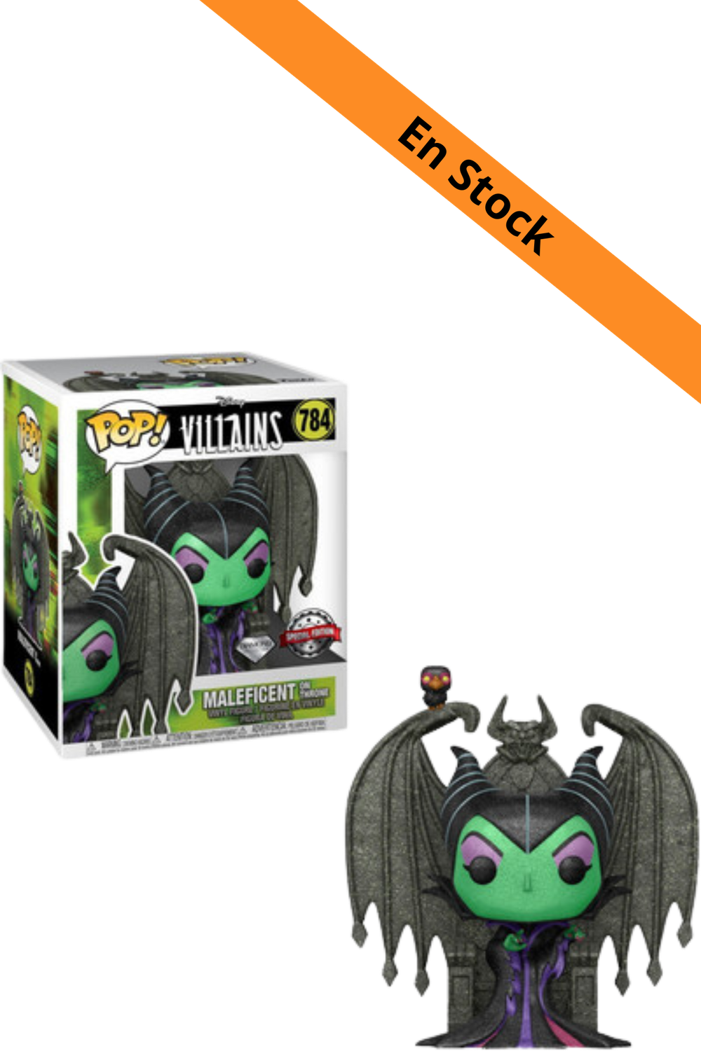 DISNEY - POP DLX 6'' N° 784 - Maleficent on Throne DIAMOND Glit. SE