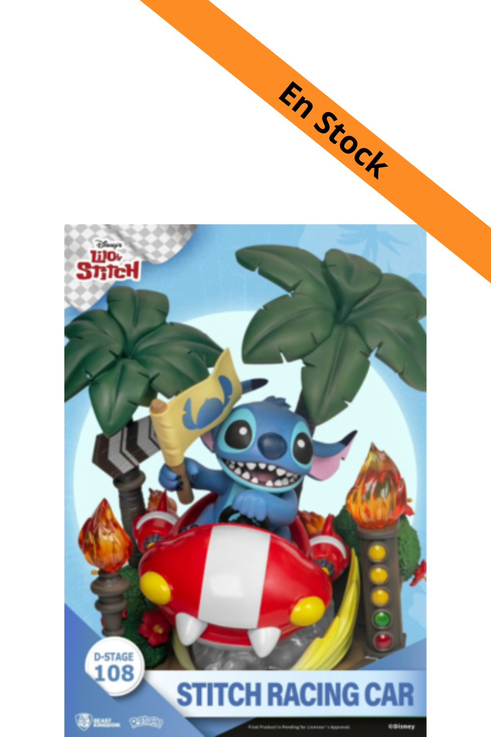 LILO AND STITCH - Stitch Racing Car - Statuette PVC Diorama 15cm