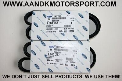 Ford Focus Mk2 RS and ST225 Genuine Ford Auxiliary Belts Set