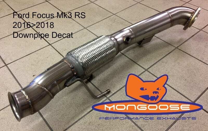 Mongoose 3" Stainless Downpipe/De Cat Mk3 Focus RS